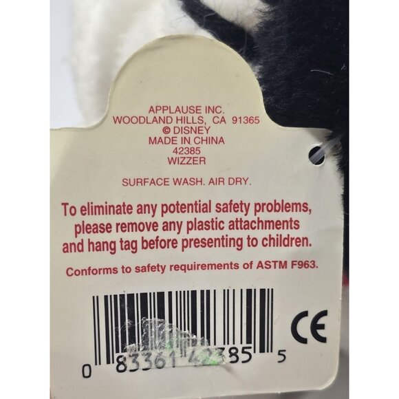 VTG 90s Disney Applause 101 Dalmatians "Wizzer" Puppy Plush Toy With Tags - Picture 6 of 14